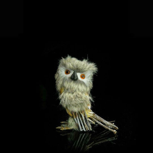 Eurolamp Weihnachtliche Figur Eule Braun Höhe 15cm