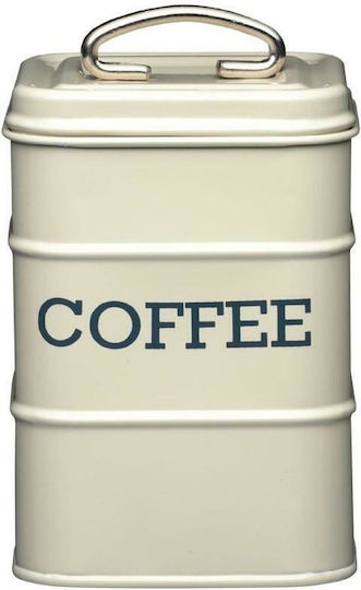Kitchen Craft Coffe Living Nostalgia Кутия за Кафяв с капак Металик Бял 11x11x17см Kitchen Craft Coffe Living Nostalgia Кутия за Кафяв с капак Металик Бял 11x11x17см
