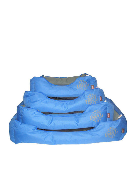 Pet Interest Rectangular Sofa Dog Bed Blue 55x45cm