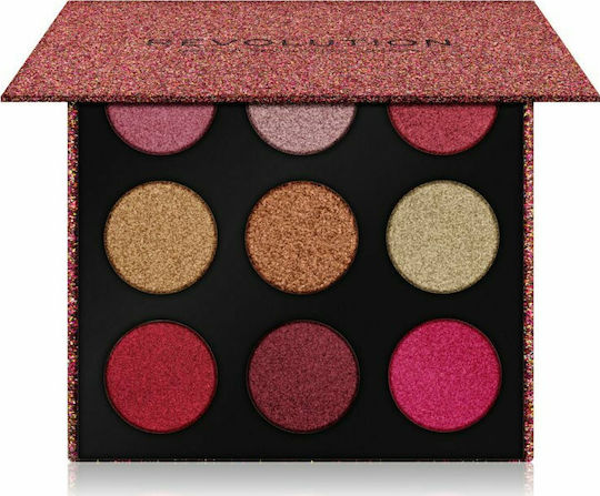 Revolution Beauty Euphoric Foil Παλέτα με Σκιές Ματιών σε Στερεή Μορφή House of Fun 18.9gr