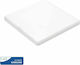 V-TAC Square Metallic Recessed Spot with Integrated LED and Natural White Light 10W 750lm White 12x12cm. 1pcs