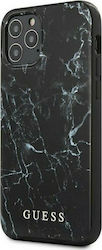 Guess Marble Plastic Back Cover Durable Black (iPhone 12 / 12 Pro)