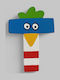 Tatiri Decorative Letter Blue made of Wood Τ 5x0.5x7εκ.