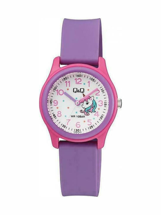 Q&Q Kids Analog Watch Unicorn with Rubber/Plast...