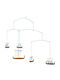 Flensted Mobiles Kinder Dekoratives Zimmermobil Weiß aus Holz Antike Schiffe 28x63cm