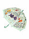 Djeco Kids Curved Handle Umbrella with Flowers with Diameter 70cm Multicolour