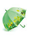 Djeco Kids Curved Handle Umbrella Ζούγκλα with Diameter 70cm Green