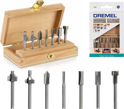 Dremel 660 Router Componente de tăiere a sculelor Diametru 9.5mm Set 7buc 26150660JA