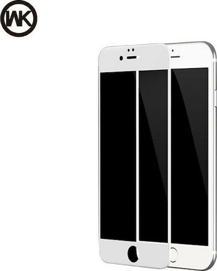 WK Armour Tempered Glass & 360 Full Cover Σιλικόνης Λευκό (iPhone 8/7 Plus)