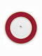 PiP Studio Love Birds Plate Shallow made of Porcelain Red with Diameter 26.5cm