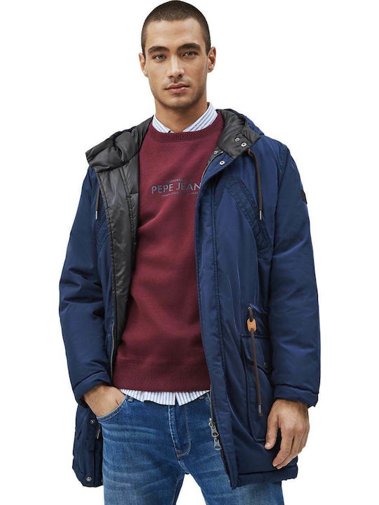 Pepe Jeans Spencer Winter Jacket Parka Navy Blue