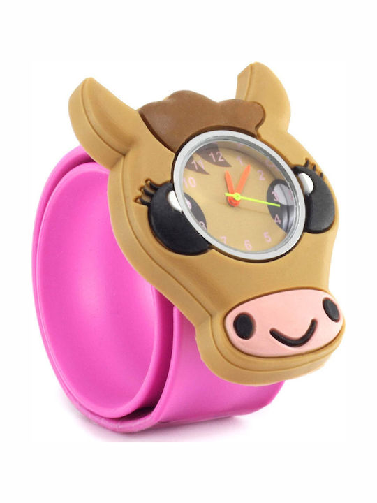 Wacky Watches Kinder-Analoguhr Wacky Pferd mit Kautschuk/Plastikarmband Braun