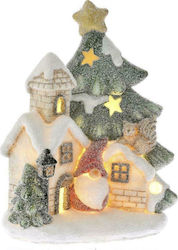 Iliadis Christma Lighted Decorative Ceramic Decorative Scenery Battery 30x24x14cm