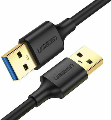 Ugreen USB 3.0 Cablu USB-A de sex masculin - USB-A de sex masculin Negru 0.5m 10369
