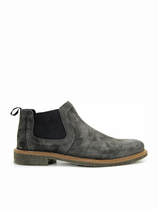 Raymont Men's Suede Chelsea Ankle Boots Gray