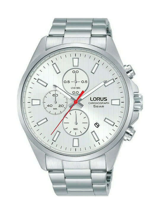 Lorus Uhr Chronograph Batterie mit Silber Metallarmband RM377FX9