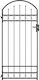 vidaXL Metal Fence Gate with Spears in Black Co...