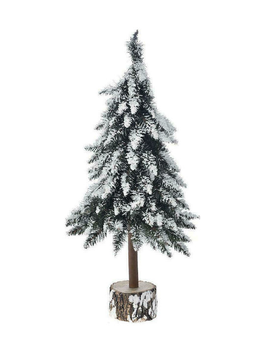 Χριστουγεννιάτικο Δέντρο Πράσινο Χιονισμένο Slim 80εκ