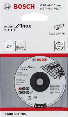 Bosch Roughing Wheel 76x4x10mm ExpertforInox Disc de tăiere Metal 76mm 1buc