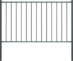 vidaXL Metal Fence Railings in Gray Color 75cm x 1.7m