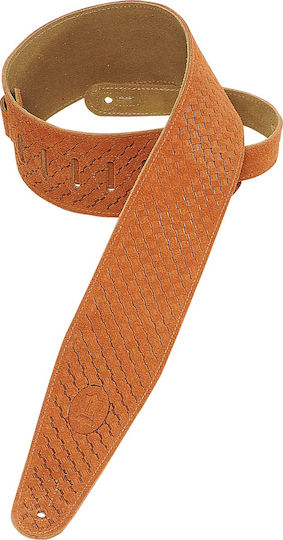 Levys PMS44T02 3" Copper Heirloom Tan Suede Leather Guitar Strap