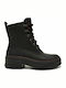 Timberland Malynn EK+ Waterproof Leather Women's Ankle Boots with Medium Heel Black