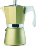 Ibili EVVA Stovetop Espresso Pot for 3Cups Gold