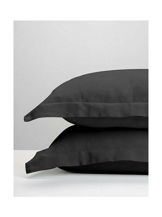Sunshine Satin Σετ Μαξιλαροθήκες Oxford Dark Gr...