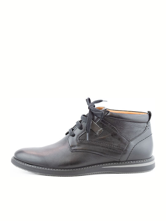 Leather Black Men's Boots Anatomical