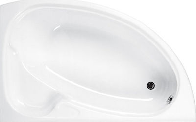 Carron Bathrooms Dove L Carronite Γωνιακή Μπανιέρα Αριστερής Τοποθέτησης 155x95cm