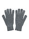Men's Knitted Touch Gloves Grey Melange