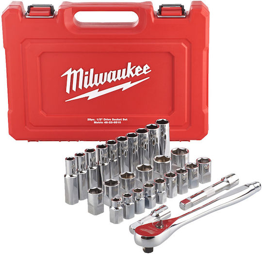 Milwaukee Set Ratchet 1\2" 28pcs