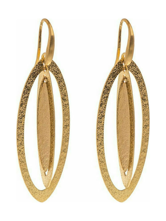 Earrings handmade from gold plated silver