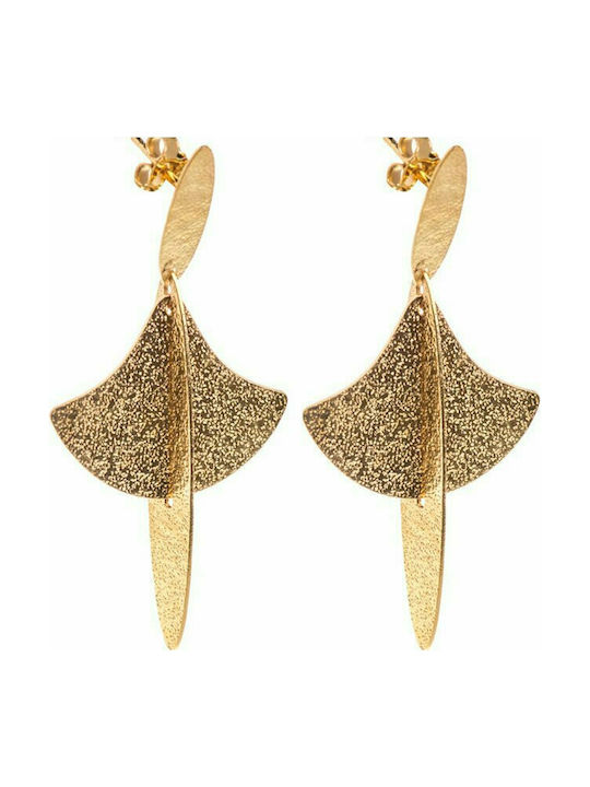 Earrings handmade from gold plated silver