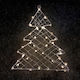 Christmas Decorative Illuminated Metal Tree 29.5cm IP44 Electric Silver 1d Copper Wire Metal Motifs