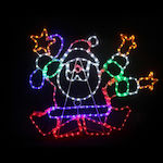 Aca Outdoor Illuminated Santa Claus Electric with Light Tube 96x80cm