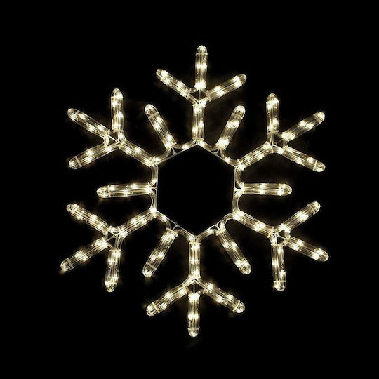 Aca Christmas Metal Rope Light in Shape Flake White Snowflake