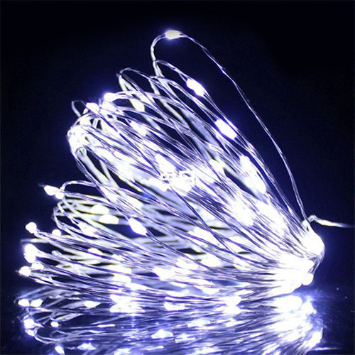 50 Λαμπάκια LED 5.3μ. Ψυχρό Λευκό Μπαταρίας σε Σειρά