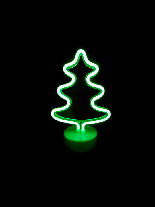 Aca Beleuchtet Weihnachtsdekoration Baum Dreieckig 26cm Batterie Grün