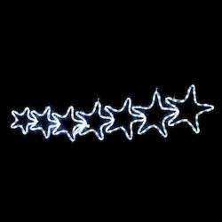 Aca Plastic Illuminated Christmas Decorative Pendant Star 37x37x119cm White