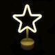 Aca Plastic Illuminated Christmas Decorative Desktop Star 18x10x19cm