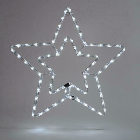 Eurolamp Plastic Illuminated Christmas Decorative Pendant Star 55x57cm White
