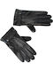 Men's Leather Gloves Black/Blue 98950