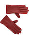 Guy Laroche Women's Leather Gloves Red 98861