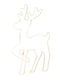 Eurolamp Christmas Plastic Rope Light in Shape Reindeer White 89x54x54cm