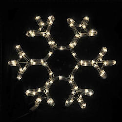 Eurolamp Christmas Outdoor Illuminated Flake Figure White Electric with Light Tube 38x36cm