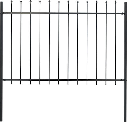 vidaXL Metallic Fence Grilles with Spears 1.2x1.7m