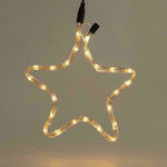 Eurolamp Plastic Illuminated Christmas Decorative Pendant Star 29x32cm White