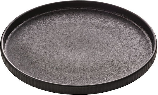 Playground Nara Black Servierteller Untiefe Keramik Schwarz mit Durchmesser 21cm 1Stück