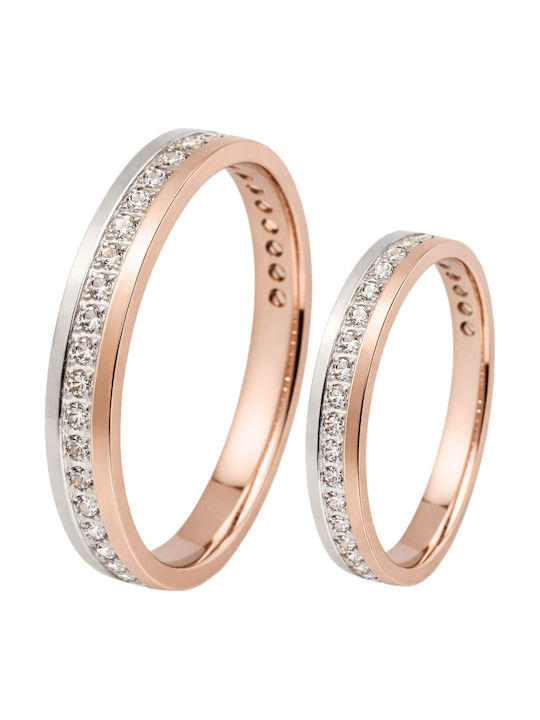 Maschio Femmina Eternity 006-CZ Eheringe aus Gold & Platin 14K Maschio Femmina Eternity 006-CZ Eheringe aus Gold & Platin 14K